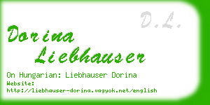 dorina liebhauser business card